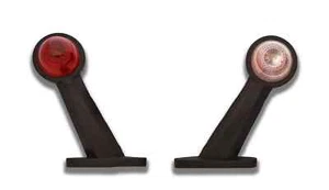 2x 12–24V 45° Rubber Side Marker Lights Front and Rear Indicator Lamps Universal - Picture 1 of 5