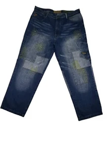 Pantalones de mezclilla vintage Akademiks años 90 y2K holgados hip hop talla 40 - Imagen 1 de 18
