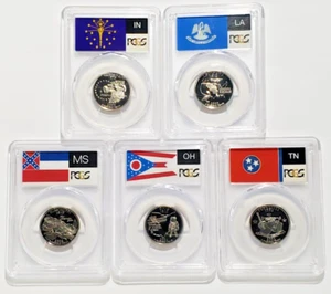 2002-S State Label - Proof Quarter Set - PCGS PR69DCAM - Nice Set! Set 1 - Picture 1 of 12