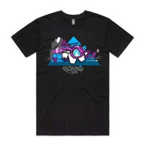 Camisa de Personajes Flava - Cuello Redondo Negro Logotipo Graffiti S - 4XL - Imagen 1 de 2