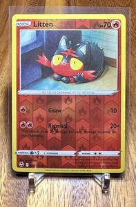 Litten 030/195 Reverse Holo Silver Tempest Pokemon Card NM
