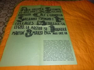 SANTUZZA CALI' POSTER LOCANDINA 1966 MOSTRA GALLERIA IL SESTANTE MILANO - Picture 1 of 1