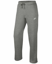 Nike Mens Open Hem Fleece Club Sweatpants Grey Heather/white All Sizes S