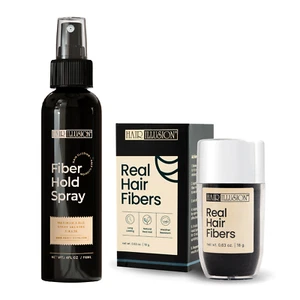 Hair Fibers & Holding Spray For Bald Spot Concealer, Hairline, Beard, Hair Loss - Picture 1 of 11