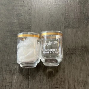 Wodka Vodka Wyborowa Polmos Schnapsglas Import Polen Vintage Barware 2er Set - Bild 1 von 5