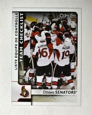 2017-18 17-18 O-Pee-Chee OPC Base Team Checklist #581 Ottawa Senators