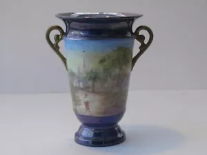 VINTAGE AUSTRALIAN CHINA PAINTED VASE MAIDA WRIGHT. - Bild 1 von 8