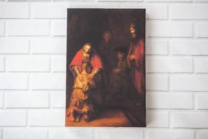 The Return of the Prodigal Son by Rembrandt , Gallery Wrapped Print Canvas - Picture 1 of 10