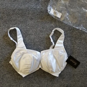 New Frederick's of Hollywood Va Va Voom Bra 32DD Satin White Wide Strap - POWT * - Picture 1 of 11