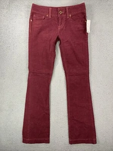 Vintage American Eagle Cords Pant Womens 0 Red Stretch Skinny Flare NWT - Picture 1 of 14