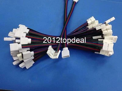 New 4-Pin Male/Female Connector Wire Cable For 3528 5050 SMD RGB LED Strip Light - Image 1 of 4