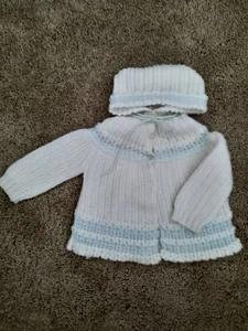 Vintage Acryl Friemanit Baby Pullover mit Kapuze - Made In Greece - Bild 1 von 3