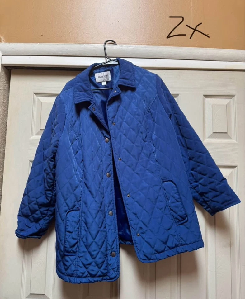 Chaqueta de segunda mano excelente estado Blue Avenue blanco claro azul talla 2X Foto 1 de 1