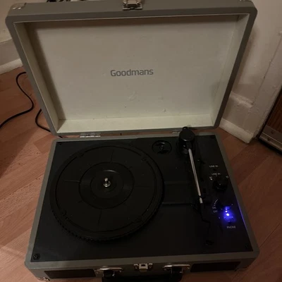 Goodmans Valise Lecteur Vinyle Disque Portable Gris Avec Notice - 232 - Photo 1/4