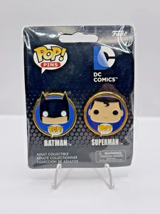 Funko POP! Pins ~ DC COMICS Batman and Superman Collectible Pins ~ New - Picture 1 of 2