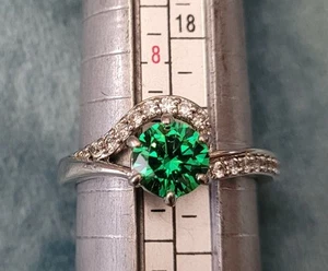 Ring Bomb Party Size 9, Lab Created Emerald - Picture 1 of 1