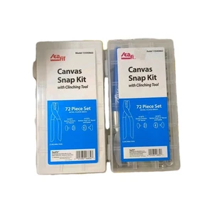 New SeaFit Canvas Snap Kit + Clinching Tool 72-Pack -Nickle Plated Brass Snaps - Picture 1 of 5