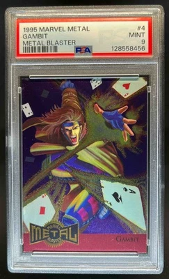 1995 Fleer Metal Marvel Gambit Blasters #4 PSA 9 - Image 1 of 2