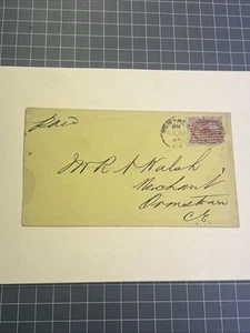SOBRE DE COLECCIÓN MONTREAL CANADÁ 1864 A ORMSTOWN SELLO 1800 CASTOR 5 - Imagen 1 de 6
