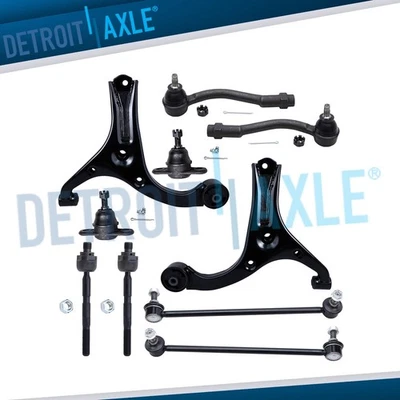 10pc Front Lower Control Arm + Tierods Sway Bars for 2006-2010 2011 Kia Rio Rio5 - Image 1 of 4