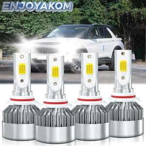 For Ford Explorer 2011-2015 LED Headlight Kit Bulbs High-Low Beam 4x 6000K White - Picture 1 of 11