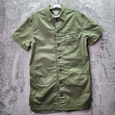 Lee Workwear Overshirt 夹克男式 M Olive Green Chore 实用夹克 1889 — 第 1/4 张图片