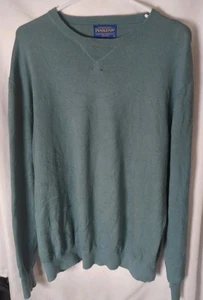 Pendleton VTG Cashmere/Cotton Pullover Sweater Outdoor Classic Men's L Turquoise - Picture 1 of 6