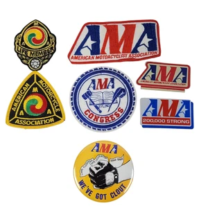 Vintage American Motorcycle Association AMA Patches Stickers Congress Button - Picture 1 of 7