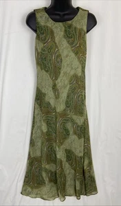 Vintage 90er Y2K Studio I Damengröße 10 ärmelloses Maxikleid petersiliengrün - Bild 1 von 12