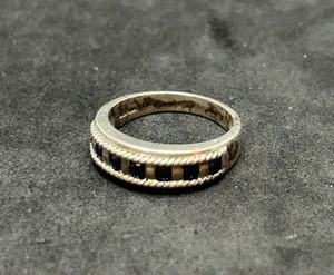 925 Sterling Ring mit blauem Edelstein Größe 9,5 - 6,09 g - Bild 1 von 5