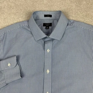 J.Crew Ludlow Shirt Mens 16.5/35 Blue Long Sleeve Button-Up Slim Fit Cotton - Picture 1 of 14