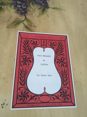 Chopin 2 Preludes For Classical Guitar Rare Sheet Music,1962 Edition  - Изображение 1 из 3