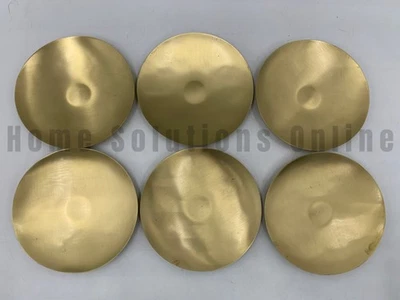 Platos de aperitivo de latón Pottery Barn Ávila S/6 oro 4,5" diámetro #A59D Foto 1 de 2