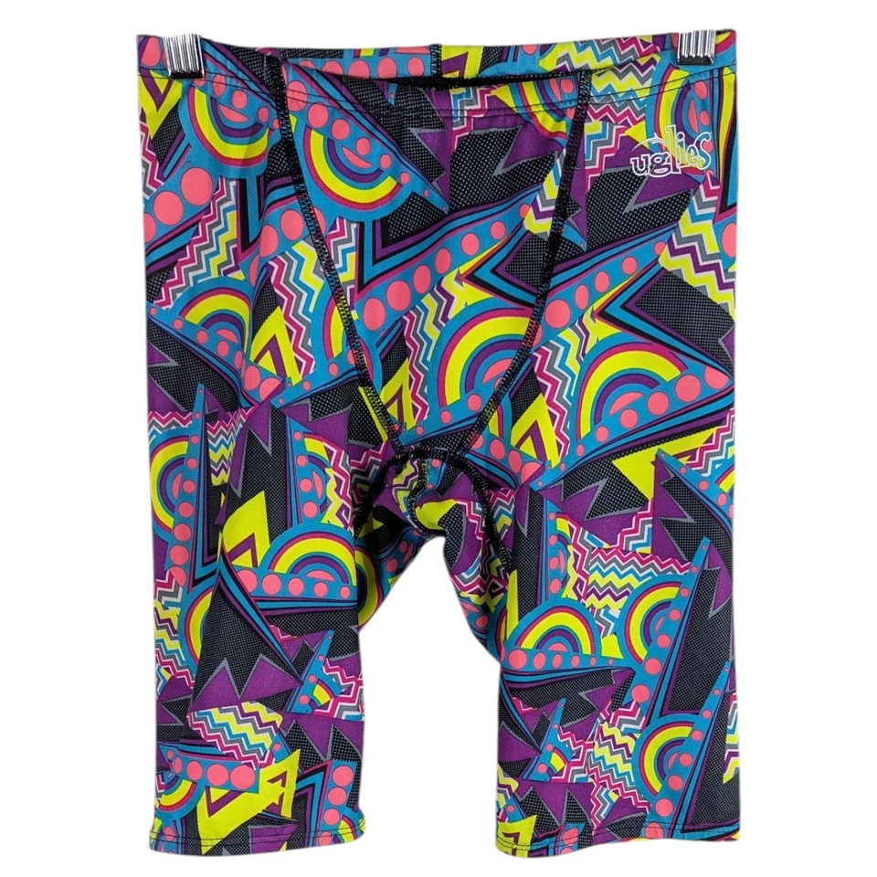 TRAJE DE BAÑO DOLFIN Rainbow UGLIES JAMMERS para Hombres Talla 28 Rosa Púrpura Juventud Adolescente Foto 1 de 4