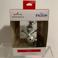 Hallmark Christmas Ornament Disney Frozen Olaf Snowman Resin Red Box 2021
