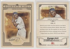 2008 Donruss Threads Diamond Kings Gold /100 Ernie Banks #DK-32 HOF