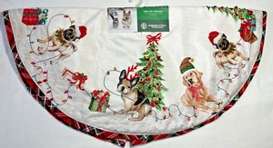 HUMANE SOCIETY TISCHPLATTE BAUM ROCK HUNDE KARIERTE KANTE 22 ZOLL 100 % POLYESTER NEU IN VERPACKUNG - Bild 1 von 5