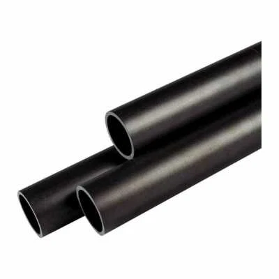 SEM PALO ESTERNO GIARDINO 60mm IN VETRORESINA PVC NERO LISCIO SLICK 1,75 MT