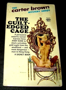 The Guilt-Edged Cage von Carter Brown 1. AUSGABE 1962 Robert McGinnis Cover Art - Bild 1 von 2