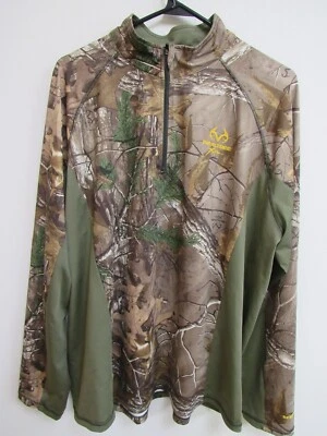 Pullover Realtree Xtra Camuflaje Verde Profundo Manga Larga 1/4 Cremallera Caza Senderismo XL Foto 1 de 4