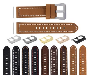 22 -24MM LEATHER WATCH BAND STRAP FOR PAM PANERAI MARINA LUMINOR WATCH LONG - Picture 1 of 51