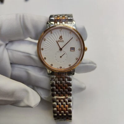 Reloj Ernest Borel Hombre Pequeño Tres Manejas Diamante Natural, GBR809L-4599 Foto 1 de 4