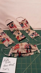 Kids Marvel Comics Hulk Spiderman & More Print Face Cover Single Layer Cotton - Picture 1 of 3