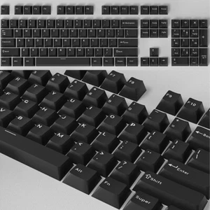126 Pcs DIY Mechanical Keyboard Keycaps Set Backlit Single Color PBT Pink White - Photo 1/23