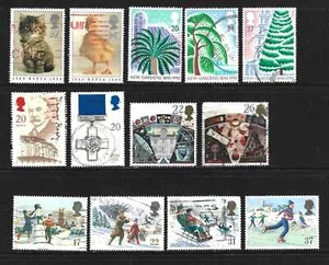 GREAT BRITAIN –1990 – COMMEMORATIVE STAMP ISSUES – 13 DIFFERENT - USED - Picture 1 of 2