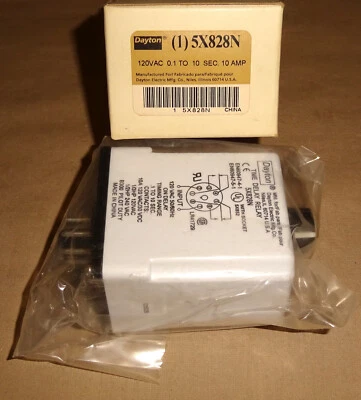 Dayton 5X828N Time Delay Relay 120VAC NEW - Image 1 of 4