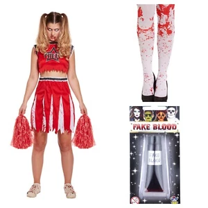 Adulto Animadora Disfraz de Zombi Calcetines Sangre Falsa Terror Conjunto De 4 - Imagen 1 de 4