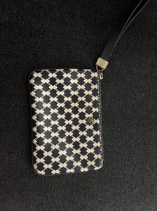 Ann Taylor Purse Clutch Women's Small Bag Zip Marin Blue Navy Travel Wallett - Picture 1 of 7