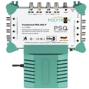 Polytron 9 - 8 SAT Multischalter 8 Teilnehmer,Full HDTV 3D 4K UHD mit Netzteil - Bild 1 von 1