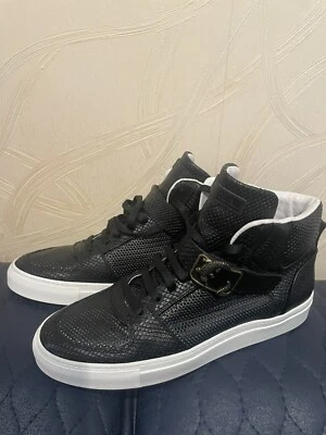 Roberto Cavalli  Hi-Top Luxurios snake-embossed & perforated Leathrer  size 11M - Image 1 of 3